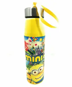 FunBlast Double Wall Insulated Stainless Steel Minions Print Yellow - 500 ml
