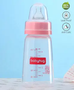 Babyhug Feeding Bottle Mountain Shape Pink - 125 ml
