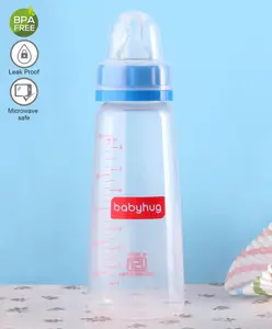 Babyhug Mountain Shape Feeding Bottle Blue - 250 ml