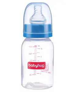 Babyhug Narrow Neck Feeding Bottle Blue - 125 ml
