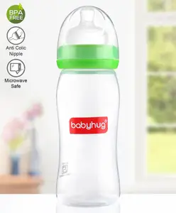 Babyhug Wide Neck Feeding Bottle Green - 250 ml