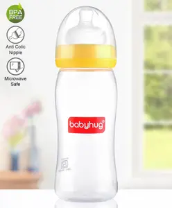 Babyhug Wide Neck Feeding Bottle Yellow - 250 ml