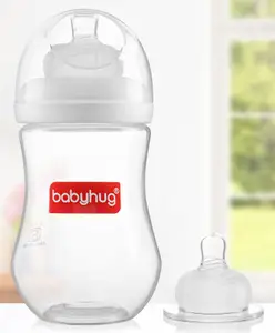 Babyhug Wide Neck Feeding Bottle White - 250 ml