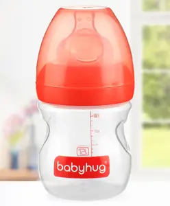 Babyhug Wide Neck Sterilizable Feeding Bottle Red - 160 ml