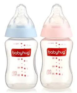 Babyhug Standard Neck Polypopylene Sterilizable Feeding Bottle Pack of 2 - 150 ml Each