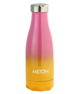 Milton PRUDENT 350 Thermosteel Hot & Cold Water Bottle Pink ,Orange - 360 ML