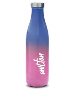 Milton PRUDENT 500 Thermosteel Hot & Cold Water Bottle Pink ,Blue -500 ML