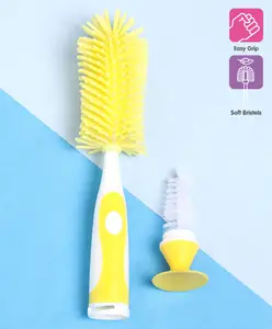 Babyhug Bottle Cleaning & Nipple Brush - Yellow