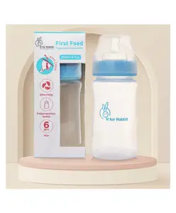 R for Rabbit Wide Neck Feeding Bottle Blue - 250 ml