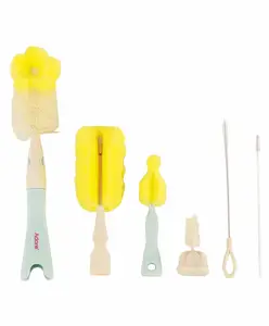 Adore Aloha 6 in 1 Bottle Cleaning Brush Kit - (Colour May Vary)