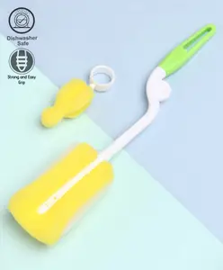 Fab N Funky Sponge Bottle Brush - Yellow Green