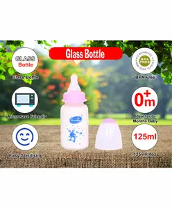 Mastela Borosilicate Glass Feeding Bottle Pink - 125 ml