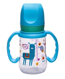 Buddsbuddy BPA Free Baby Feeding Bottle with Handle Blue - 125 ml