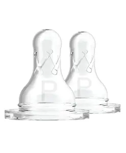 Dr. Brown's Dr Browns Natural Flow Silicone Narrow Nipple Pack of 2 - White