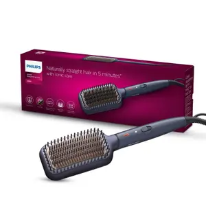 Philips BHH885/10 Hair Straightener Brush ThermoProtect Technology Ionic Care