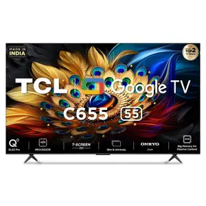 TCL 139 cm (55 inches) 4K Ultra HD Smart QLED Google TV 55C655
