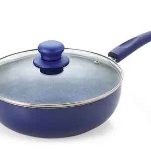 Nirlon Aluminium Non Stick Dishwasher Safe Induction Base Bling Kadhai with Glass Lid [240mm, 3 Ltr] price in India.