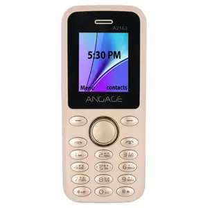 Angage A2163 Dual Sim Mobile With 1.77 Inch Screen Digital Camera Torch FM And Auto Call Recording- Gold price in India.