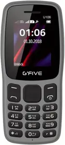 Gfive U106 (Dual SIM, 950 mAh Battery, 1.8 Inch Display, Grey) price in India.