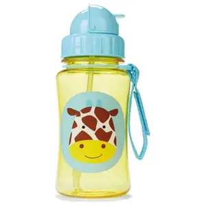 Skip Hop Zoo Straw Bottle Giraffe 18M+, Multicolour