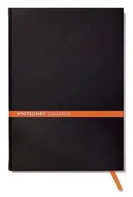 Whitelines Hard Bound A4 Squared Notebook - Black