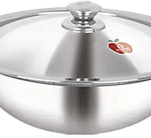Stainless Steel Triply Kadhai, 24cm