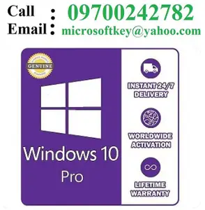 Windows 10 Pro Genuine Retail Key Instant Delivery with Lifetime Validity CALL 9700242782 price in India.