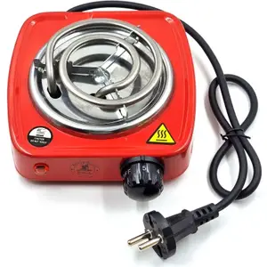 Worem Electric Stove, Compact 2000W Dual Heating Plate Countertop Overheat Protection for Dorm