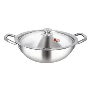 Stainless Steel Triply Kadhai, 24cm