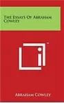 The Essays of Abraham Cowley Hardcover