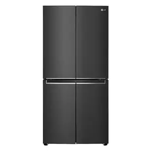 LG 594 Litres Side by Side French Door Refrigerator with Smart Inverter Compressor, Multi Air Flow | Linear Cooling (GCB22FTQVB, Matte Black)