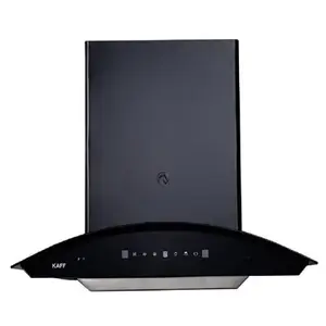 Kaff Chimney, Front Panel with Black Glass, Heavy Duty Baffle Filter, Oil Collector (PRIMA TX DHC 60)