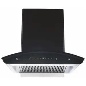 Elica Hood Chimney with Filterless, Touch Control, Wall Mount (Black, FLCG 600 HAC LTW MS NERO)