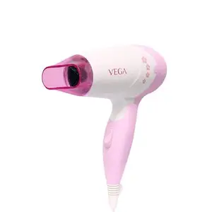 Vega Insta Glam 1000 W Hair Dryer with 2 Temperature Settings, Pink & White (VHDH20)