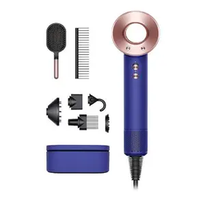 Dyson Supersonic Hair Dryer with 5 Styling Attachments, Cold Shot, Magnetic Attachments, Intelligent heat control (Vinca Blue/ Rose, 426104-01)