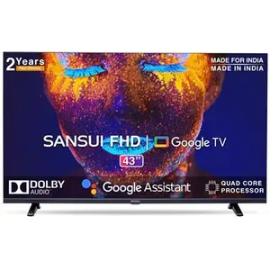 Sansui 109 cm (43 inches) SMART LED with CA53 processor, Android TV operating system, Dolby Audio support (Black) (JSW43GSFHD) price in India.