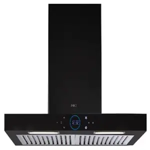 Elica iSmart 60 cm Kitchen Chimney with Inverter Technology, Baffle Filter, Clear Glass Finish (Black, iSMART SPOT H6 BF LTW 60 NERO)
