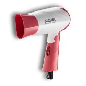 Nova Silky Shine Hair Dryer with Hot and Cold, Foldable Handle, Overheat Protection (NHP 8104)