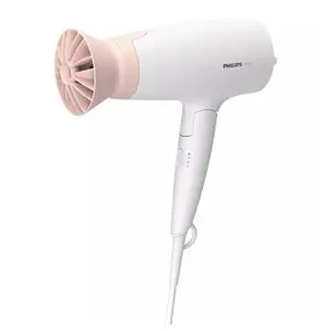 Philips 3000 Series Hair Dryer with 3 Temperature Settings, White & Pink (BHD308-30HAIRDRYER)