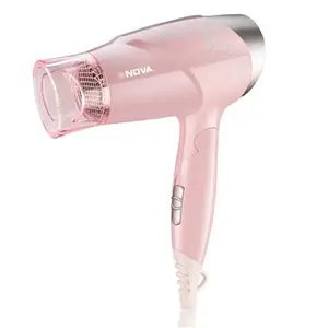 Nova Silky Shine Hair Dryer with Hot and Cold, Foldable Handle, Overheat Protection (NHP 8202)