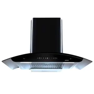 Elica Hood Chimney with 1400m3/hr Suction Power, Wall Mount, Filterless Filter (Black, WDTFLHAC90MSNERO)