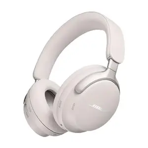 Bose QuietComfort Ultra Wireless Headphones with Noise Cancellation, Plays up to 24 Hours, Musical Modes, Clear Calls (White Smoke)