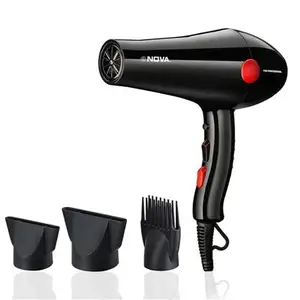 Nova 1800 W Professional Hair Dryer with 3 Tempreture Settings, Overheat Protection, Black (NHP-8215)