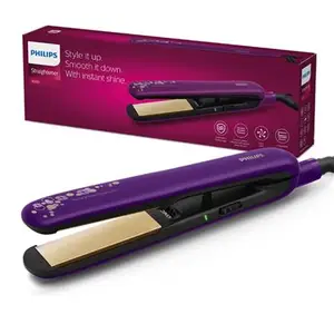 Philips Hair Straightener with Silk Protect Technology, 2 Temperature Settings, Purple (BHS336)