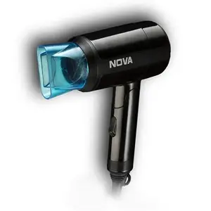Nova Silky Shine 1200 W Hair Dryer with 2 Tempreture Settings, Black & Blue (NHP-8105)