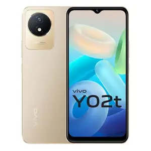 Vivo Y Series Y02T 4G Dual Sim Smartphone (4GB RAM, 64GB Storage) 6.51 inch HD+ Display| MediaTek Helio P35 Processor | 5000 mAh Battery (Sunset Gold) price in India.