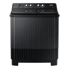 Samsung 8.0 kg Semi Automatic Washing Machine with Toughened Glass Lid, WT80B3560GB 8kg WT80B3560 Twin Washer with 5 Star Energy Rating and Glass Door Black 