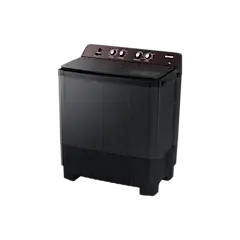 Samsung 9.0 kg Semi Automatic Washing Machine with Toughened Glass Lid, WT90B3560RB 9kg WT90B3560 Twin Washer with 5 Star Energy Rating and Glass Door Black 