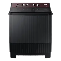 Samsung 9.0 kg Semi Automatic Washing Machine with Toughened Glass Lid, WT90B3560RB 9kg WT90B3560 Twin Washer with 5 Star Energy Rating and Glass Door Black 