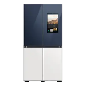 Samsung 868L 4-Door Flex French Door BESPOKE Family HubTM Refrigerator RF90A955387 Glam Navy and Glam White